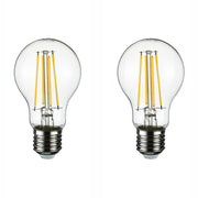 Main image of LED Dimmable Filament decorative a60 gls  bulb e27 edison screw 6.5w warm white 2700k pack of 2
