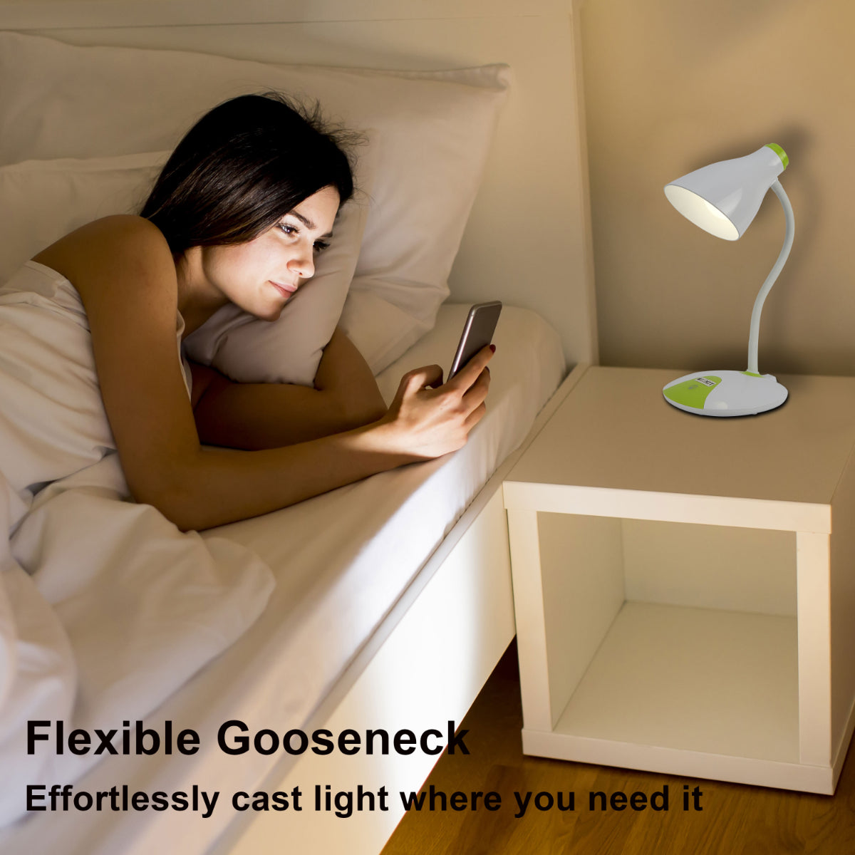Usage of Adjustable Gooseneck LED Desk Lamp with Dual Colour Design 130-03757