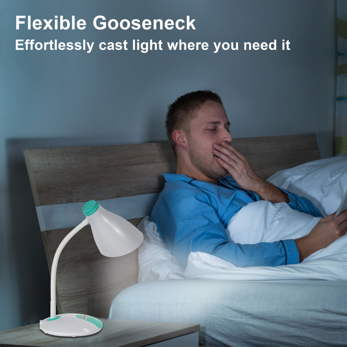 Usage of Adjustable Gooseneck LED Desk Lamp with Dual Colour Design 130-03758