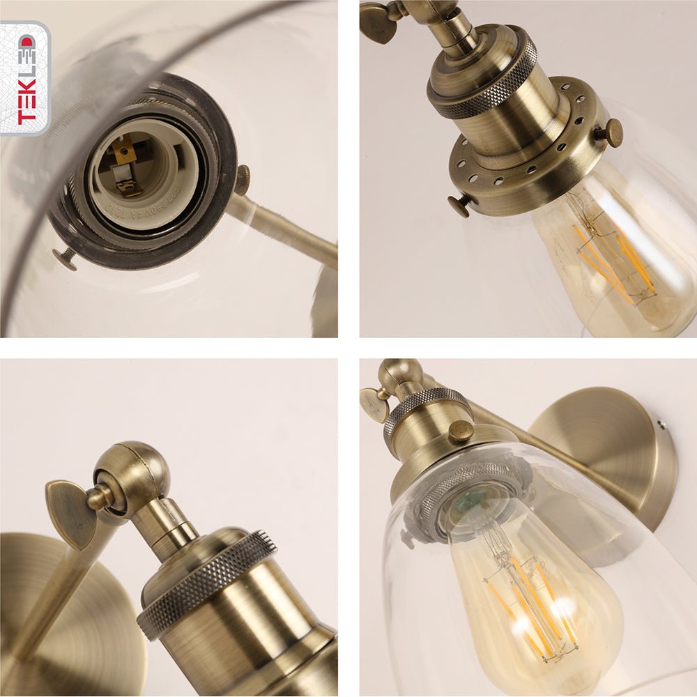 Brass store light fittings