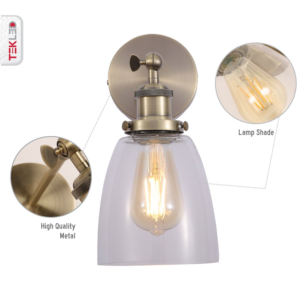 Glass cone online sconce