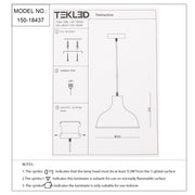 Technical specs of Artisan Onion Dome Pendant Light 150-18437