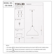 Technical specs of Artisan Onion Dome Pendant Light 150-18438