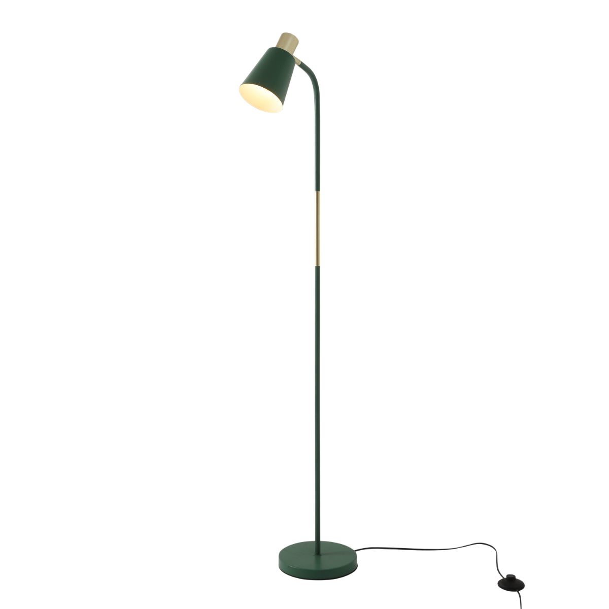 Main image of Bend Design Floor Lamp with Gold Accents - E27 130-03556
