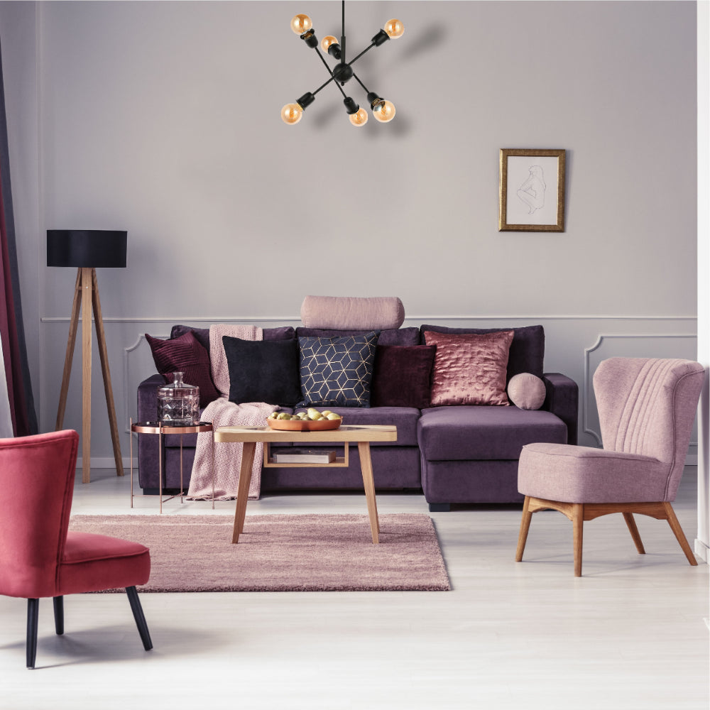 Interior use of Black Rod Ceiling Light with Adjustable Geometry | TEKLED 159-179731