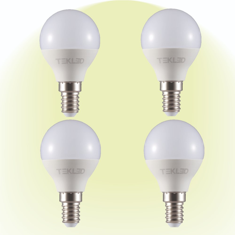 4000K cool white Canes LED Golf Ball Bulb P45 Dimmable E14 Small Edison Screw 6W 4 pack
