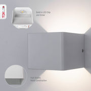 Close up shots of LED Cuboid Wall Light 5W Cool White 4000K White | TEKLED 151-19620