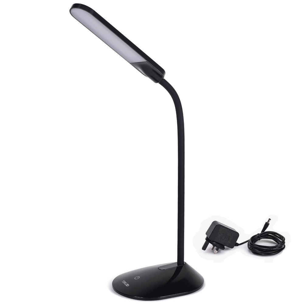 Erdy Goose Neck Black LED Desk Lamp with adaptor