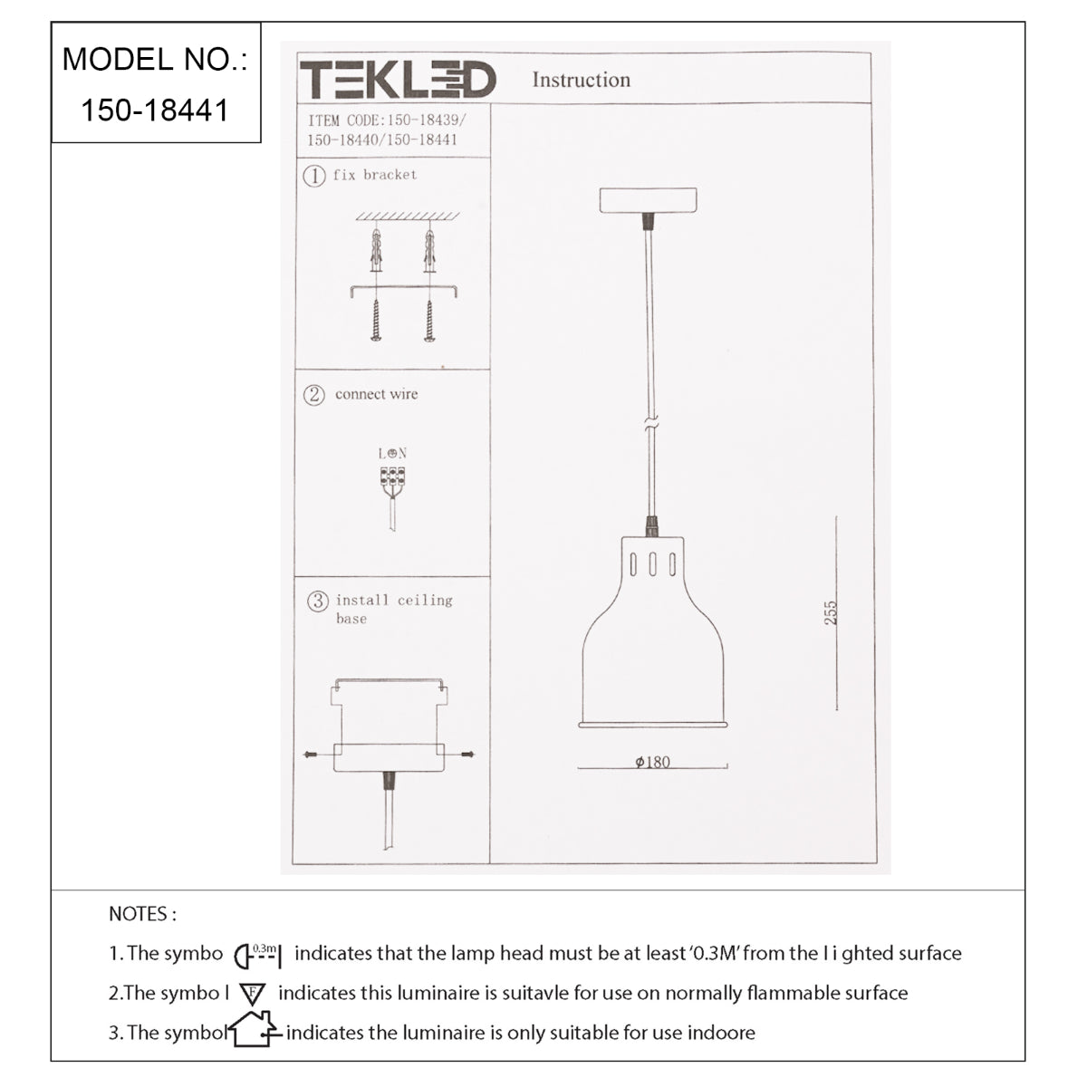 Technical specs of Contemporary Dome-Topped Cylinder Pendant Light 150-18441