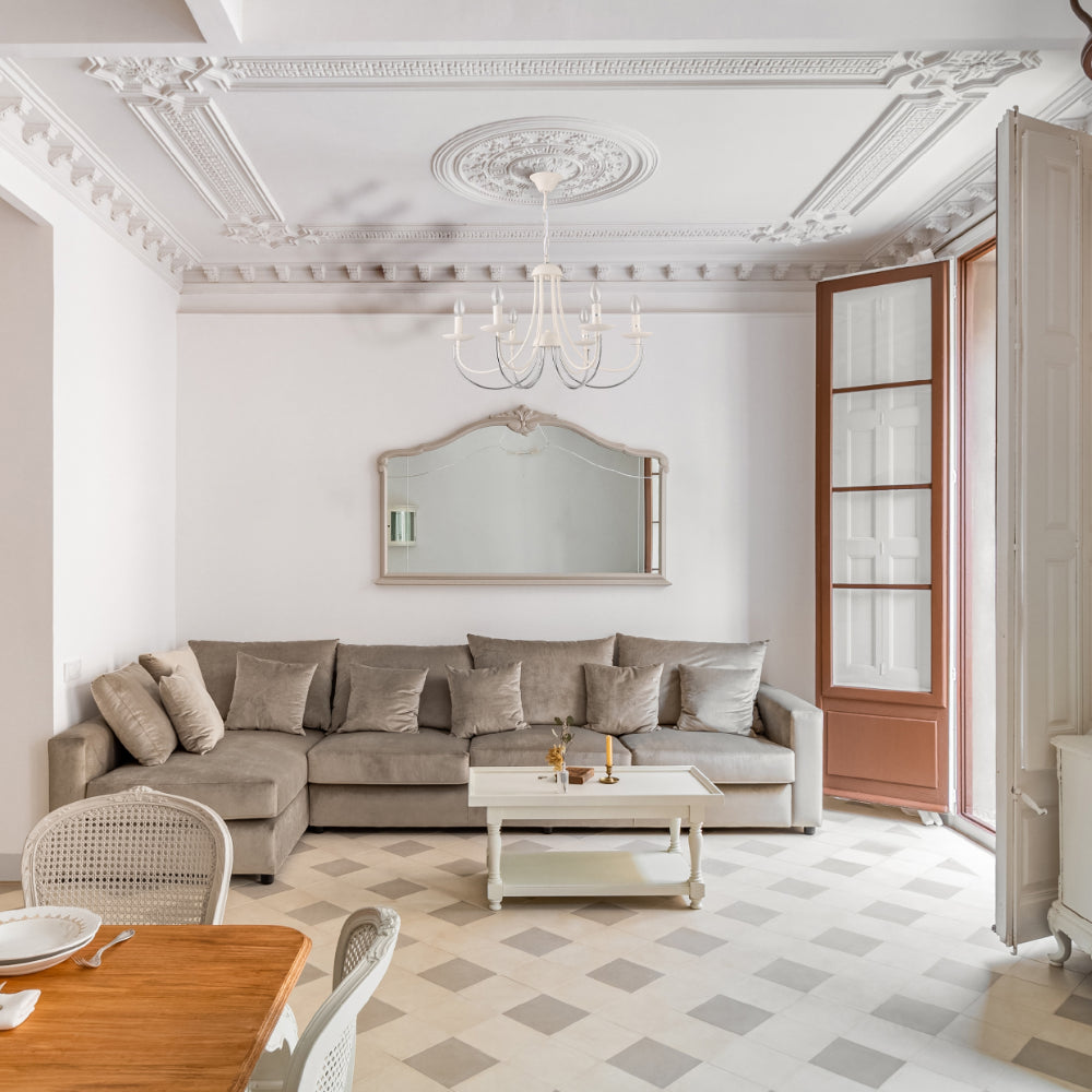 Interior use of Contour Cascade Dual Tone U-Shape Chandelier Ceiling Light | TEKLED 159-17974