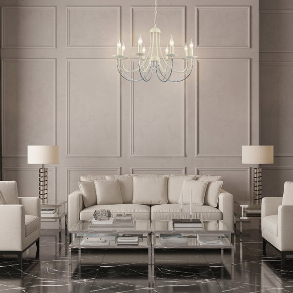 Living room kitchen bedroom use of Contour Cascade Dual Tone U-Shape Chandelier Ceiling Light | TEKLED 159-17975