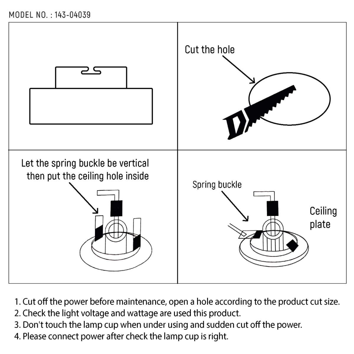 Technical specs of Copper-Accented Die-Cast Aluminium GU10 Fixed Downlight Fixture 143-04039