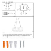 Technical specs of Crystal Gold Pendant Chandelier Light with Remote Control 159-18215