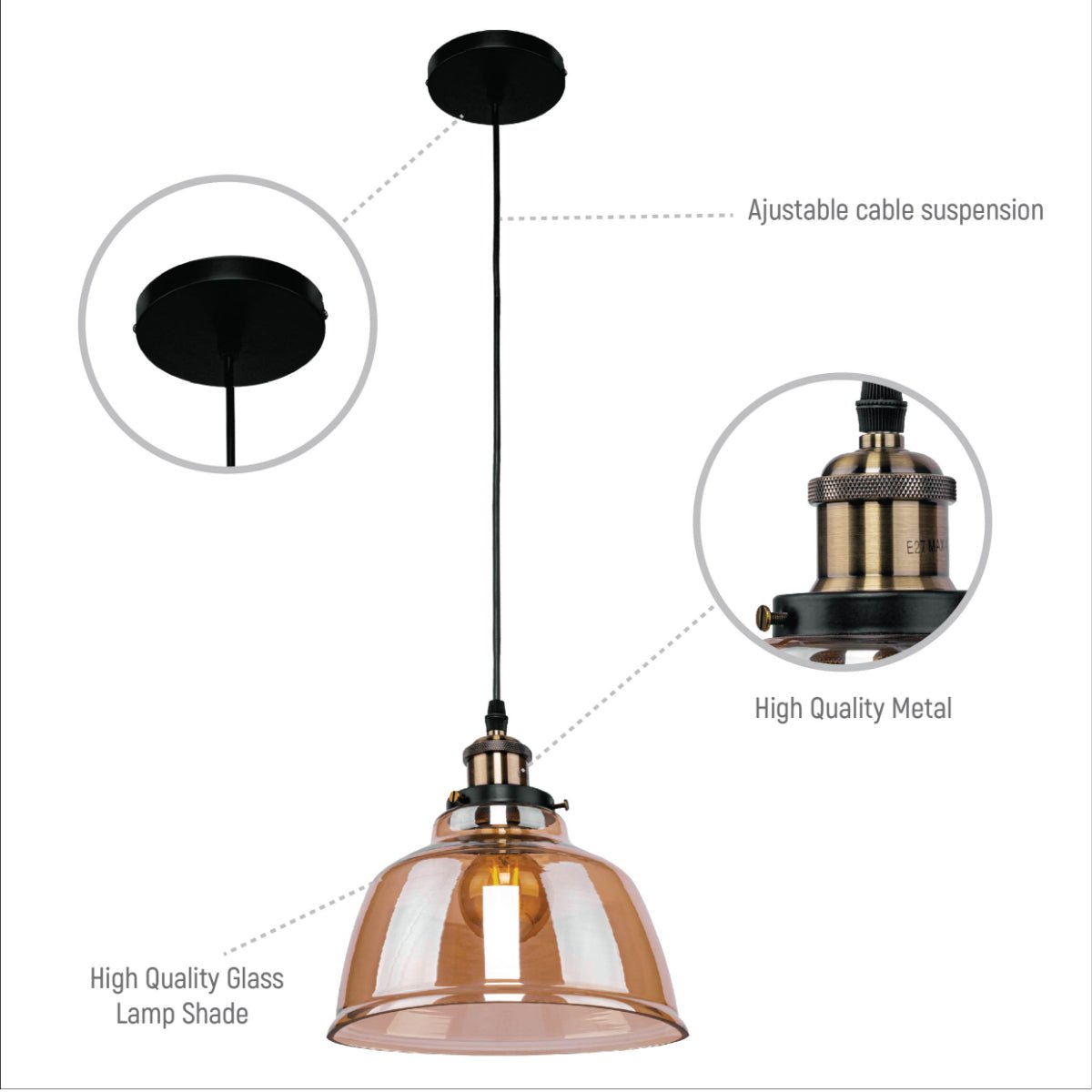 Glass lamp deals cover dome