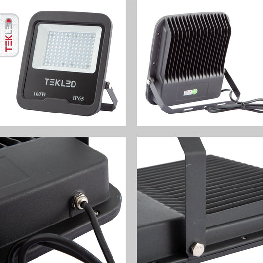 Design closeup for LED Floodlight SMD 3030 Uk 100W Cool White 4000K IP65