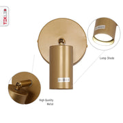 Features of Gold Metal Spot Wall Light with GU10 Fitting