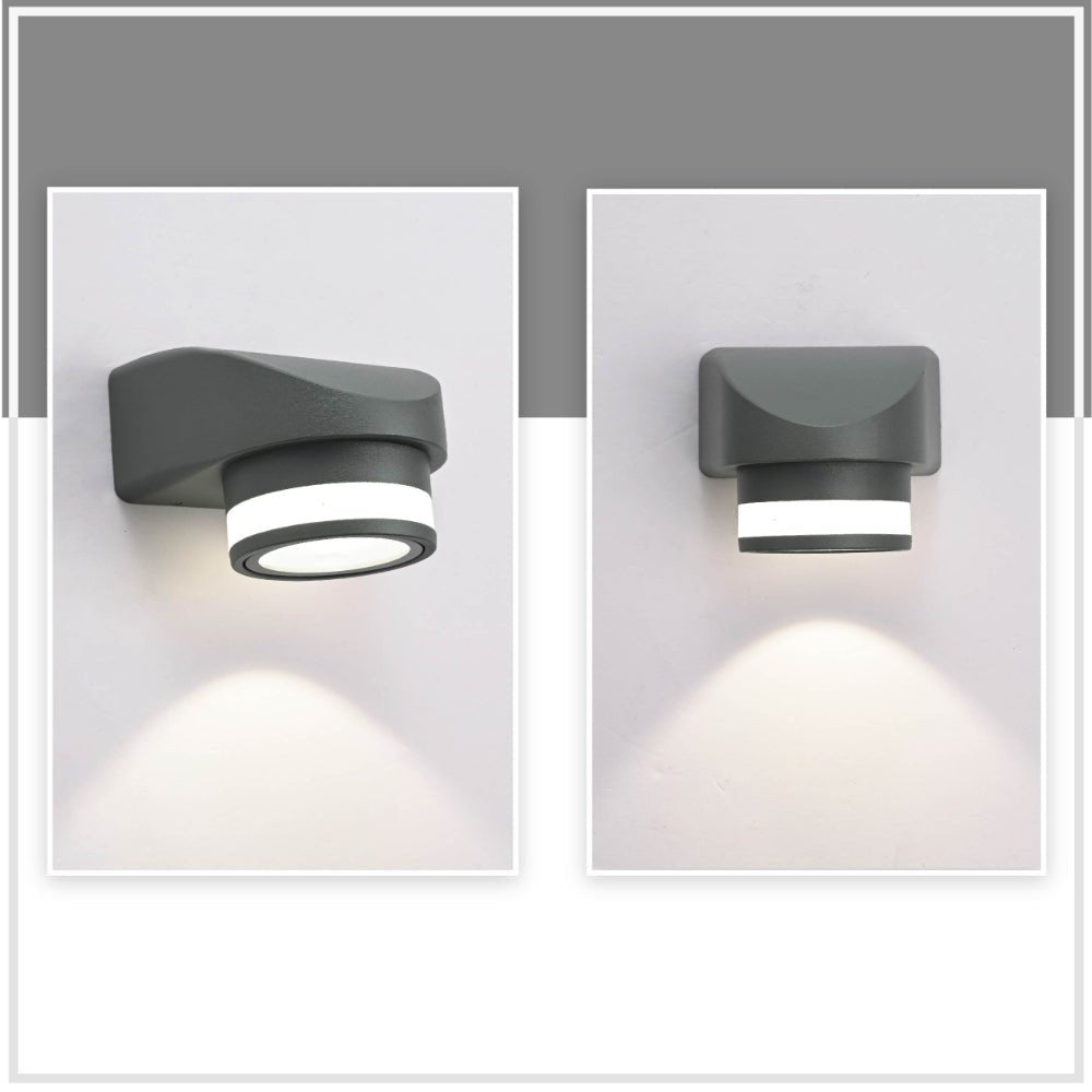 Detailed shots of LED Diecast Aluminium One Direction Wall Lamp 7W 4000K Cool White IP54 Black | TEKLED 182-03362
