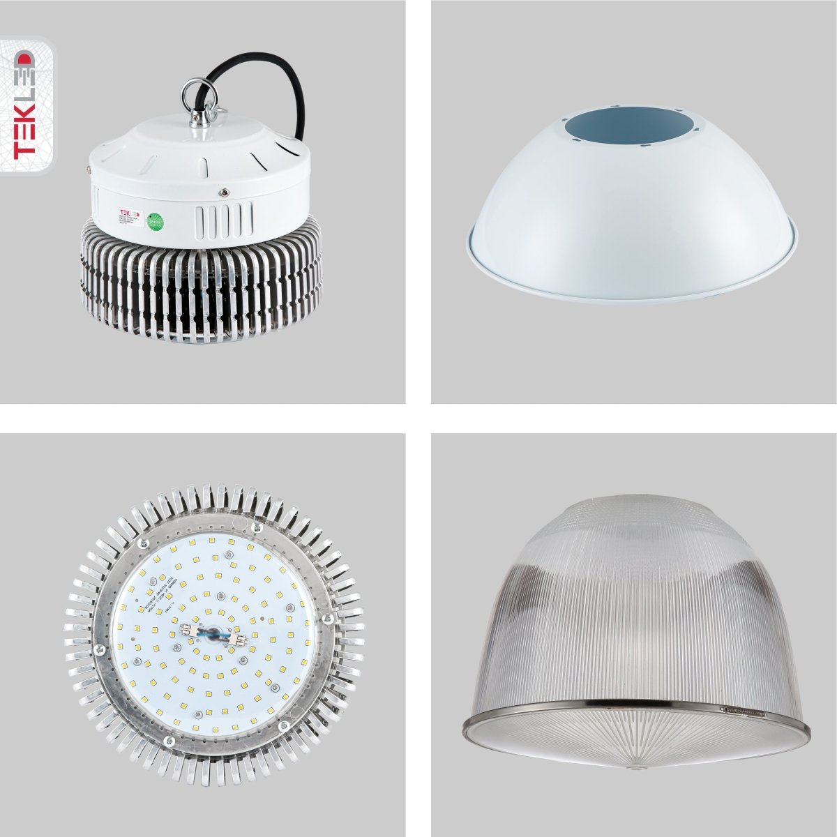 Detailed shots of LED Radiator Highbay 100W Cool White 4000K IP20 | TEKLED 230-03540