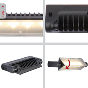 Detailed shots of LED Wallwasher Wall Light 12W Warm White 3000K IP54 Black | TEKLED 182-03276