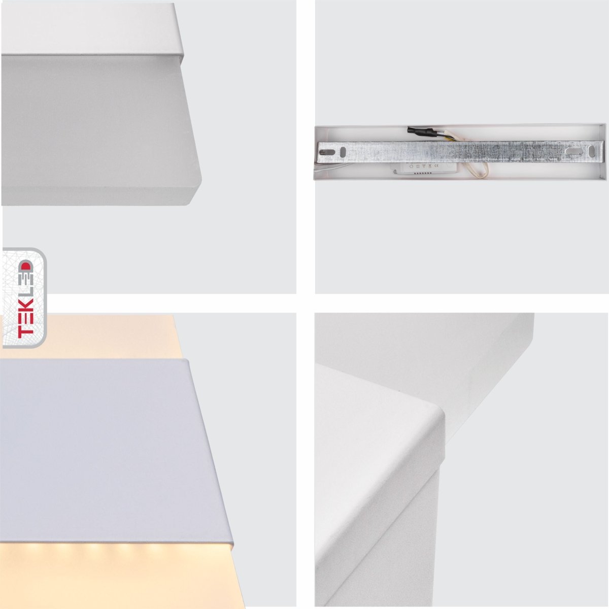 Detailed shots of LED White Metal Acrylic Wall Light 12W Warm White 3000K | TEKLED 151-19542