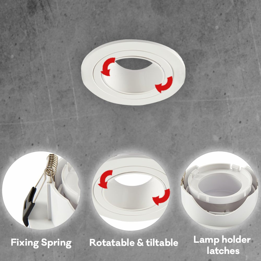 Recessed light deals holder