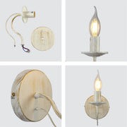 Detailed shots of White Rice Metal Wall Light with E14 Fitting | TEKLED 151-19814