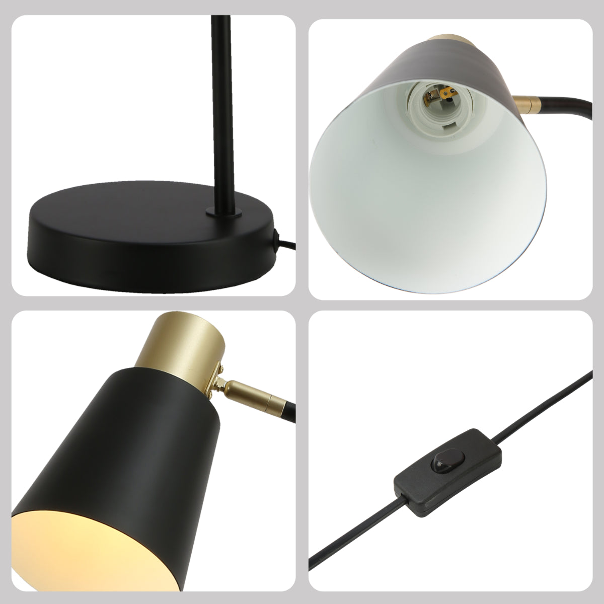 Lighting properties of Elegance Curve E27 Desk Lamp 130-03710