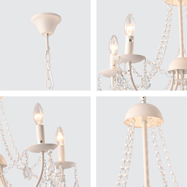 Details of Elegant Cascade Waterfall Crystal Chandelier Ceiling Light | TEKLED 159-17966
