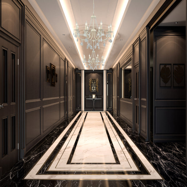 Interior use of Elegant Cascade Waterfall Crystal Chandelier Ceiling Light | TEKLED 159-17967