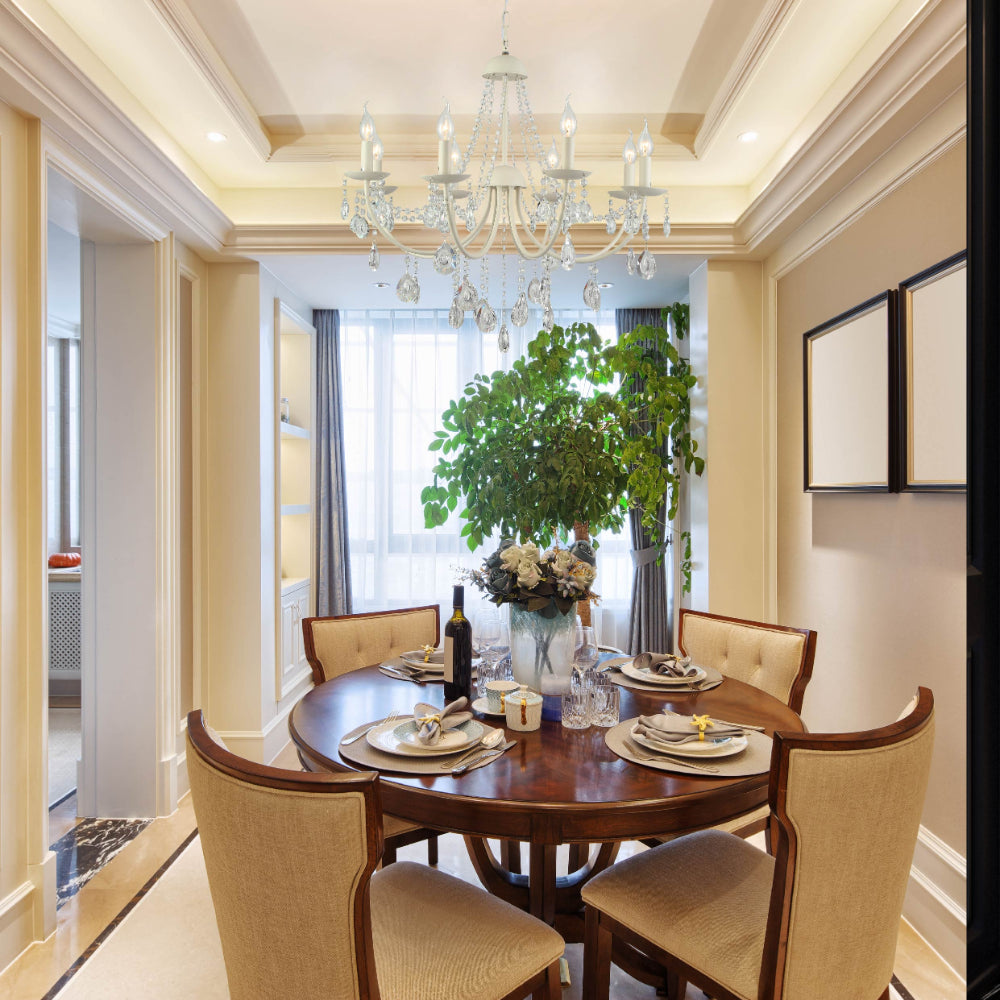 Living room kitchen bedroom use of Elegant Cascade Waterfall Crystal Chandelier Ceiling Light | TEKLED 159-17967