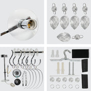 Details of Elegant Chrome Chandelier Ceiling Light with Crystal Beads | TEKLED 152-171513