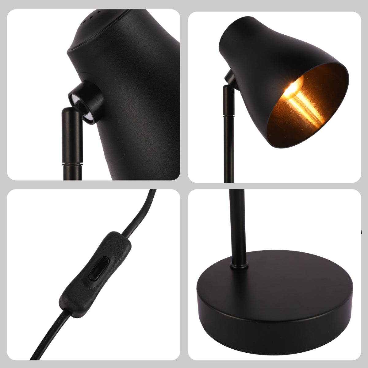 Lighting properties of Elegant Rotatable Desk Lamp in Assorted Colors 130-03650