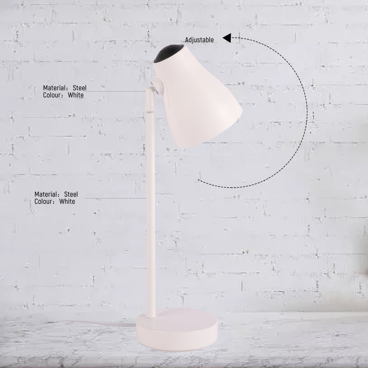 Technical specs of Elegant Rotatable Desk Lamp in Assorted Colors 130-03652