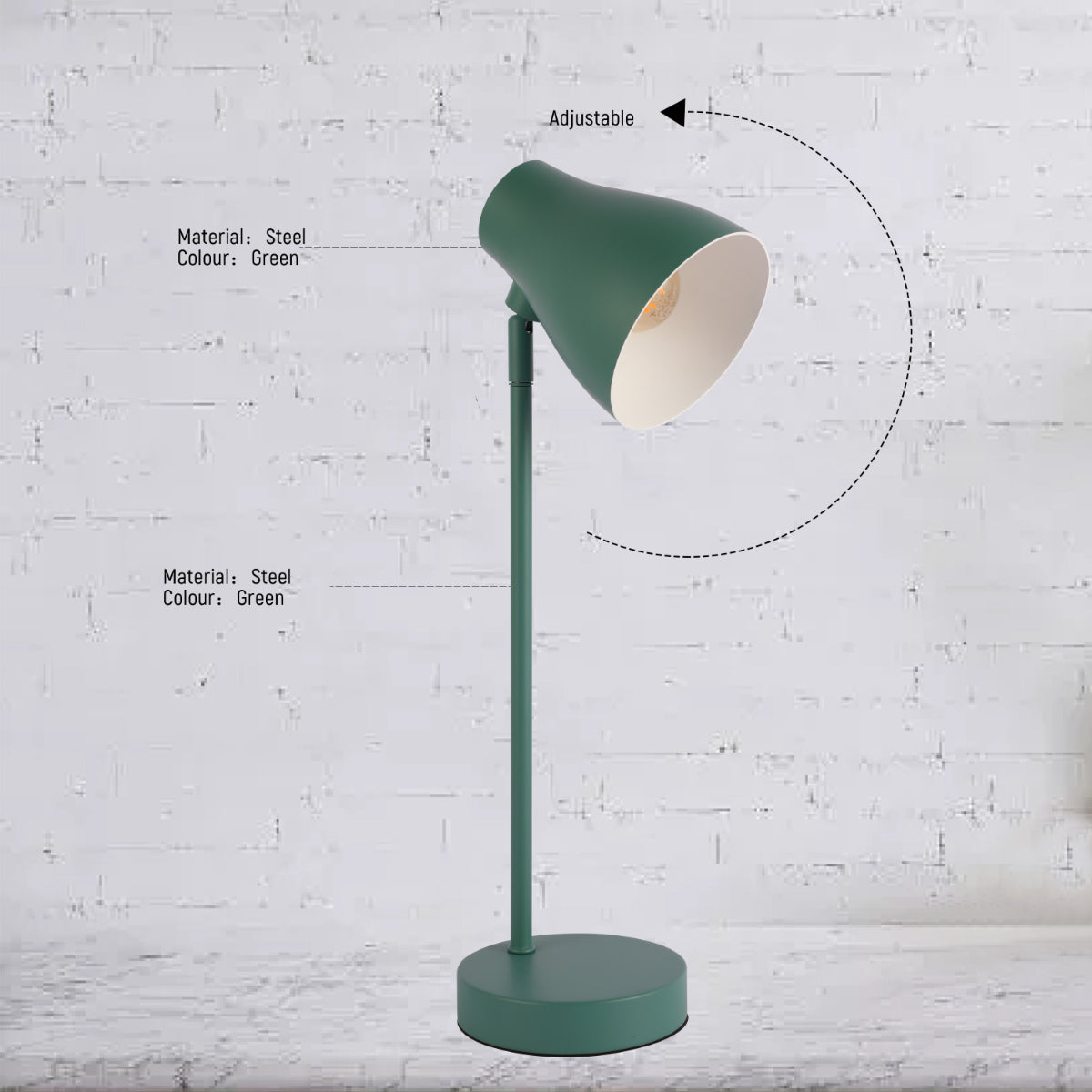 Technical specs of Elegant Rotatable Desk Lamp in Assorted Colors 130-03654