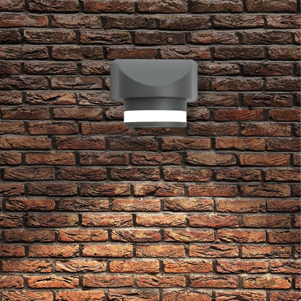 exterior application of LED Diecast Aluminium One Direction Wall Lamp 7W 4000K Cool White IP54 Black | TEKLED 182-03362