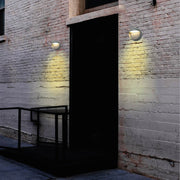 exterior application of LED Diecast Aluminium Round Stair and Wall Light 5W Warm White 3000K IP54 Grey | TEKLED 182-03346