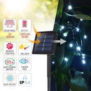 Canopus Solar 200 LEDs 22m Cool White LED String Light in use and features