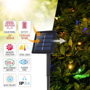 Canopus Solar 200 LEDs 22m Multi-colour LED String Light in use and features
