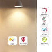 Some of the features of lepus led spot bulb mr16 dimmable gu10 7w 3000k warm white pack of 6