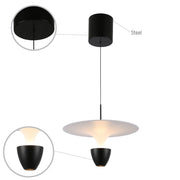 Lighting properties of Fountain Pendat Light brown CCT Changeble D300 8W 159-18116