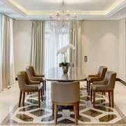 Living room kitchen bedroom use of Gallardos Minimal Chandelier Ceiling Light with Crystal Beads | TEKLED 152-171804