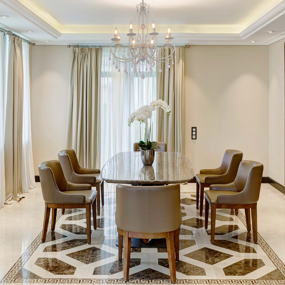 Living room kitchen bedroom use of Gallardos Minimal Chandelier Ceiling Light with Crystal Beads | TEKLED 152-171804
