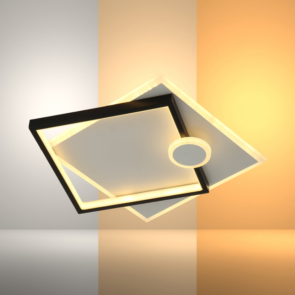 Main image of Geometric Tri-Element LED Flush Ceiling Light 159-18111