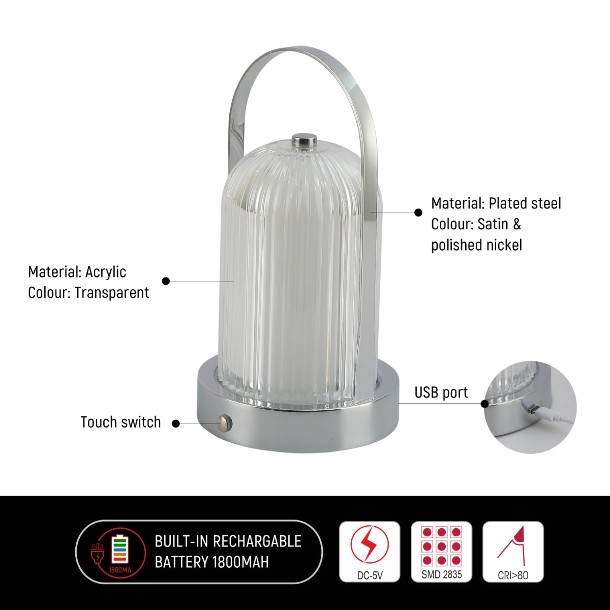 Technical specs of Gleam Guard Rechargeable Lantern Lamp 130-03722