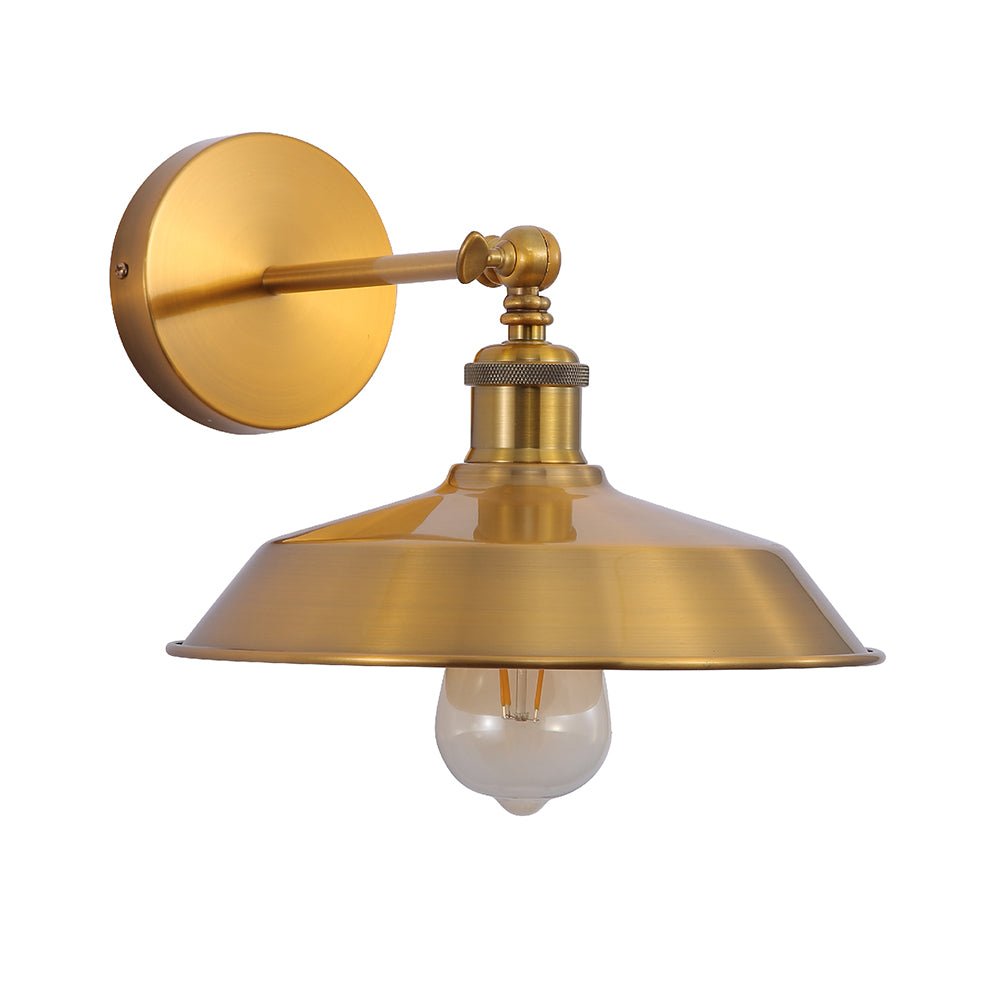 Main image of Gold Aluminium Bronze Hinged Metal Step Wall Light with E27 Fitting