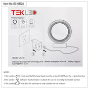 Technical specs of Halo Glow Ring LED Lamp 130-03728