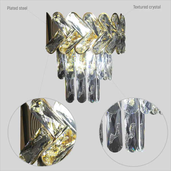 Details of Herringbone Crystal Chandelier Wall Light | TEKLED 151-19724