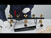 Locanda Amber Glass Island Chandelier Ceiling Light E14
