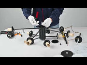 Snowflake Opal Globe Glass Black Body Ceiling Light E27