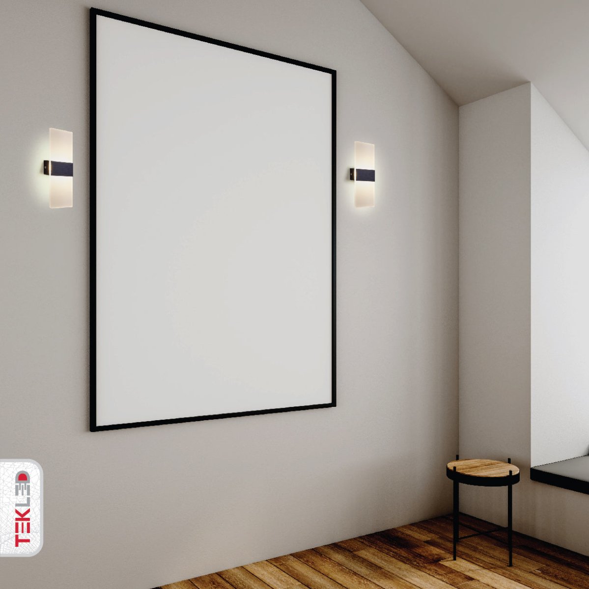 More interior usage of LED Dark Wood Metal Acrylic Wall Light 4W Cool White 4000K | TEKLED 151-19622
